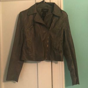 Grey pleather jacket